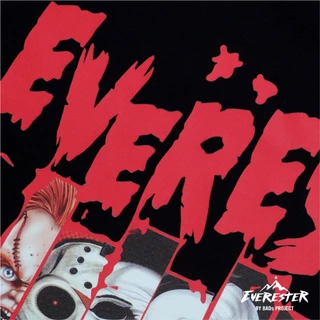 EVERESTER เสื้อยืด เสื้อคอฟิต Cotton 100% เสื้อผู้ชาย Death Of Hero ดำ เสื้อผ้าผู้ชาย EXP