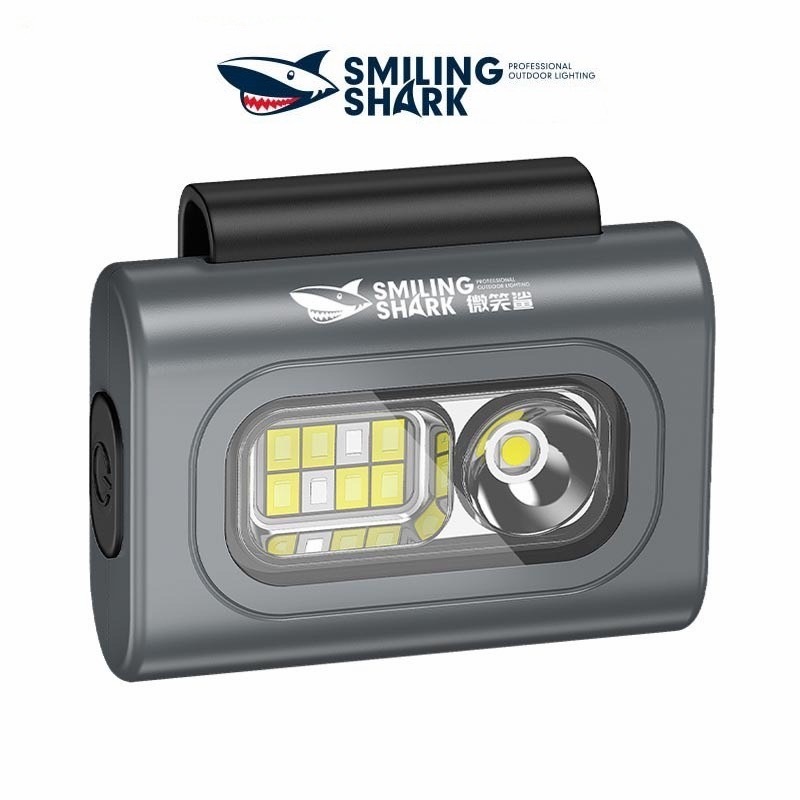 Smiling Shark SD7133 ไฟหน้าฉุกเฉิน COB Type-C แบบแม่เหล็ก ขนาดเล็ก สว่างมาก ชาร์จไฟได้ กันน้ํา สําหรับตกปลา กลางแจ้ง