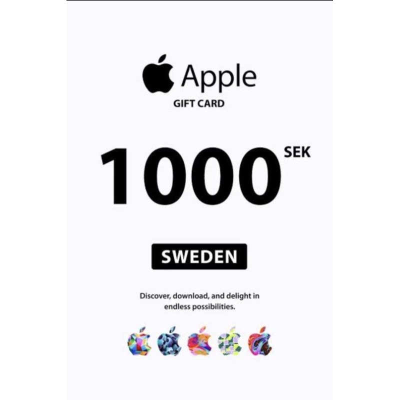 Apple itune gift card 1000 sek sweden