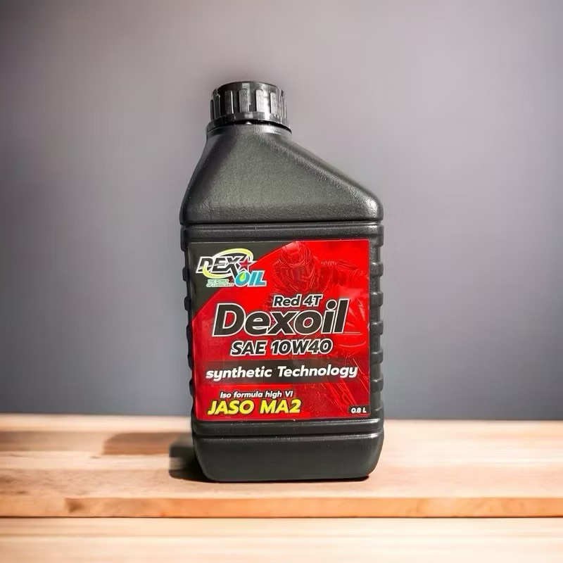 DEXOIL Red 4T 10w40 น้ำมันเครื่องรถจักรยานยนต์+แถมฟรีพวงกุญแจOmega