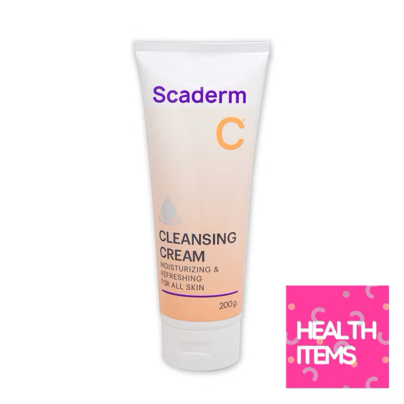 Scaderm Cleansing Cream สกาเดิม คลีนซิ่ง ครีม  200/50 G.ครีมทำความสะอาดและปรับสภาพผิวสู่ความสมดุลตามธรรมชาติ hof