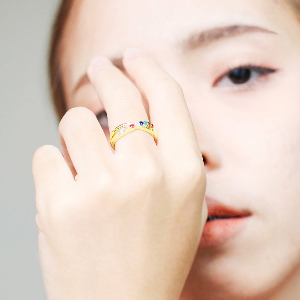 แหวนพลอยแท้นพเก้ารูปทรงอินฟินีตี้ รุ่น Eve (Chada Collection) - รูปที่ 3