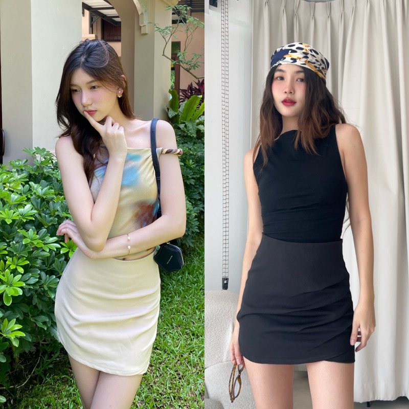 𝘚𝘶𝘯.𝘵𝘶𝘳𝘥𝘢𝘺 กระโปรงเข้ารูป เทลจีบด้านข้างรุ่น 𝐶ℎ𝑎𝑟𝑚𝑖𝑛𝑔 (ราคาพิเศษ) โปรดอ่านต่อในช่องรายละเอียด