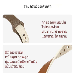สายนาฬิกาหนังแท้ เหมาะสำหรับ iwatch11/10/9/8/7/6/5/4/3/2/1se ตะปูเดี่ยว สายรัดสีทึบขนาดเล็ก 49/46/45/44/42/41/38/40mm