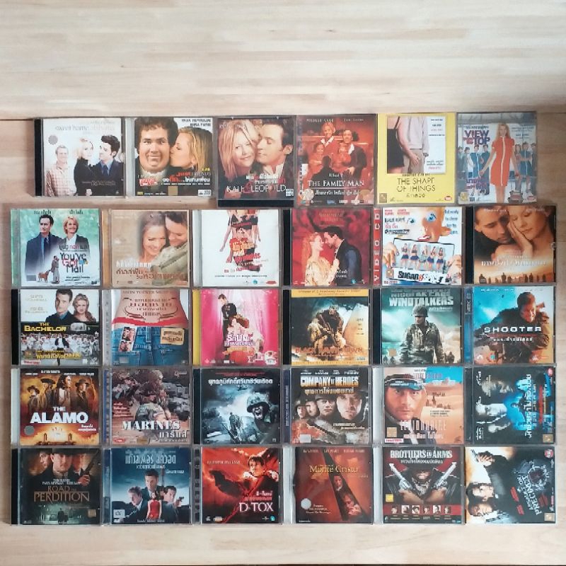 VCD หนังฝรั่ง หนังรักและหนังสงคราม (พากย์ไทย) แผ่นแท้ มีกล่อง มือสอง สภาพดี