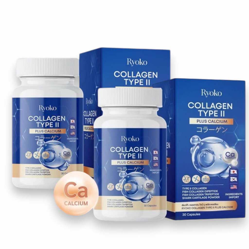 (1 แถม 1) Ryoko เรียวโกะแคลเซียม คอลลาเจน Collagen Type || Plus Calcium