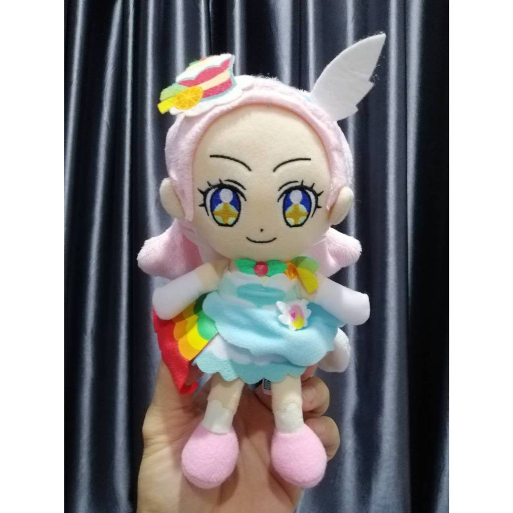 ตุ๊กตาอนิเมะPretty Cure KIRAKIRA PRECURE A LA MODE CURE PARFAIT Plush Toy Bandai Japan 7.5"