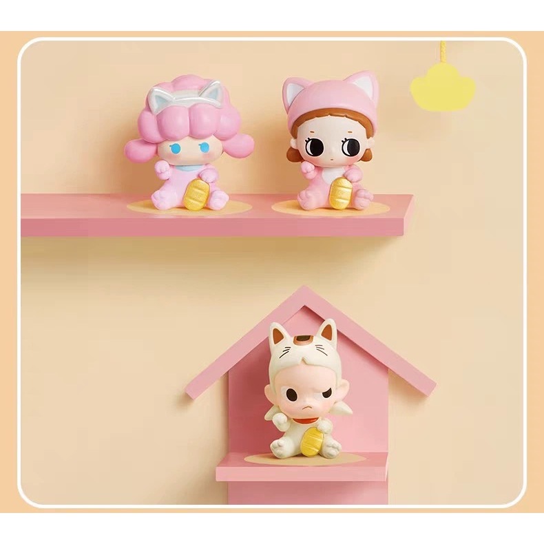 [แบบสุ่ม/ได้ 5ตัวละคร] Pop Bean Lucky Cat โมเดลจิ๋ว