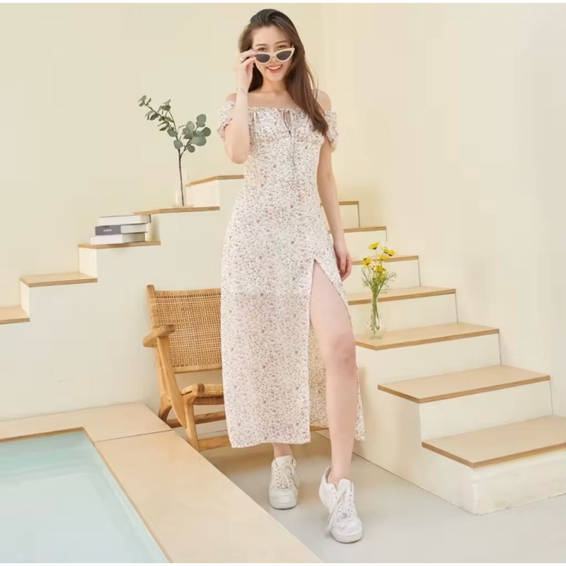 ส่งต่อ LAMUNE.STUDIO ชุดเดรส รุ่น #harmony_dress เดรสยาว size M