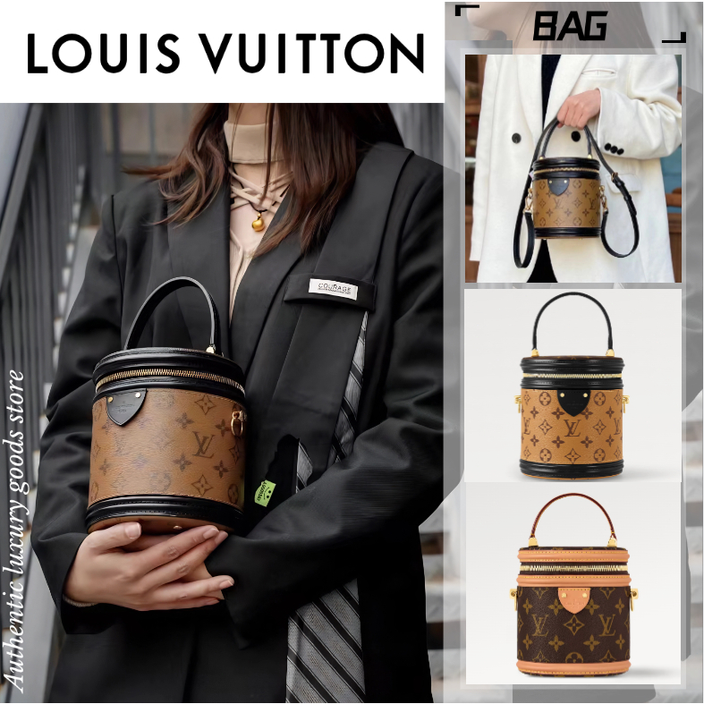 หลุยส์ วิตตอง 🍒LV Louis Vuitton NANO CANNES กระเป๋าถือทรงกระบอก🍒กระเป๋าสะพาย