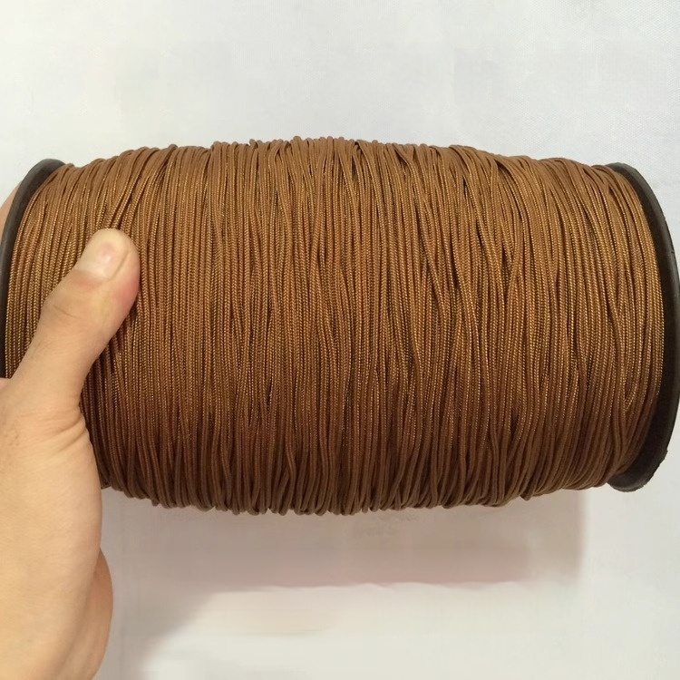 เชือกม่านไม้ไผ่คุณภาพสูง ยาว 10 เมตร สีน้ำตาลธรรมชาติ แบบมู่ลี่ไม้ ด้ายไนลอนทนทาน กันการเสียดสี