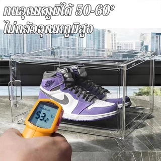 กล่องใส่รองเท้า วัสดุ pet แผงความโปร่งใสสูง วางซ้อนได้ กันฝุ่น กันน้ำ กันกลิ่น กล่องเก็บรองเท้ากล่องใส่รองเท้าเก็บ