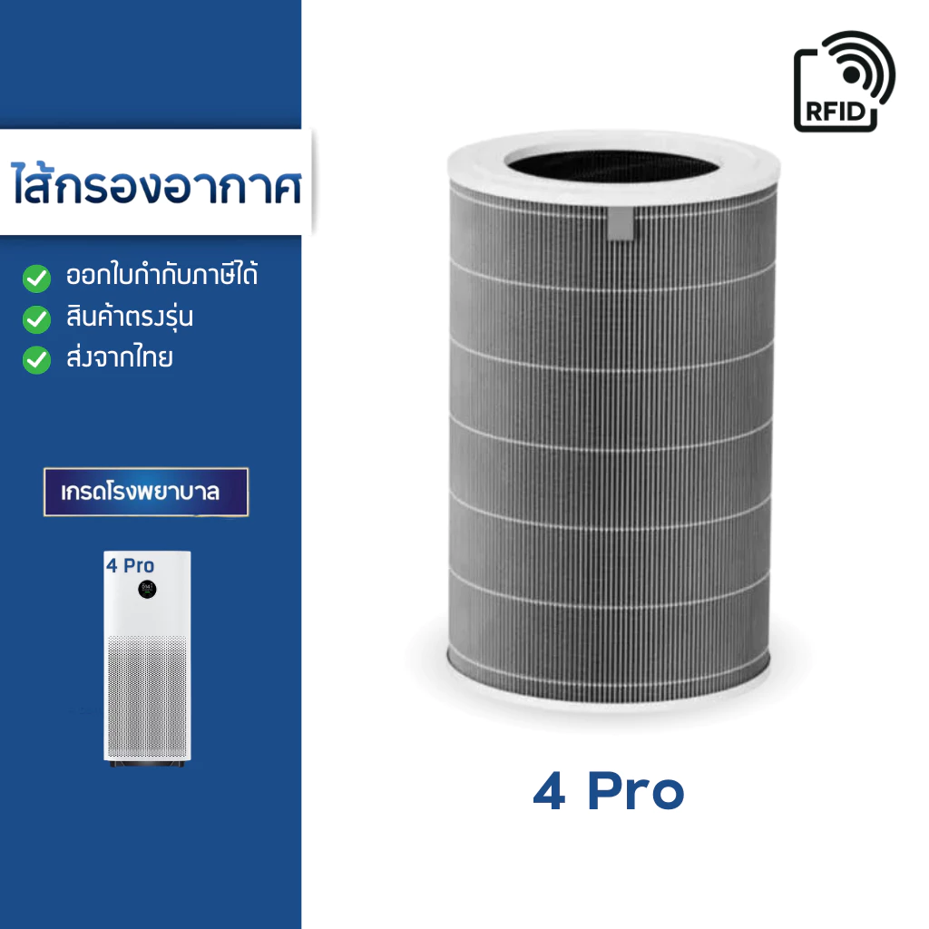 ไส้กรองอากาศ Xiaomi 4 Pro เครื่องฟอกอากาศ MI Smart Air Purifier Filter AC-M15-SC / M15R-FLP-GL