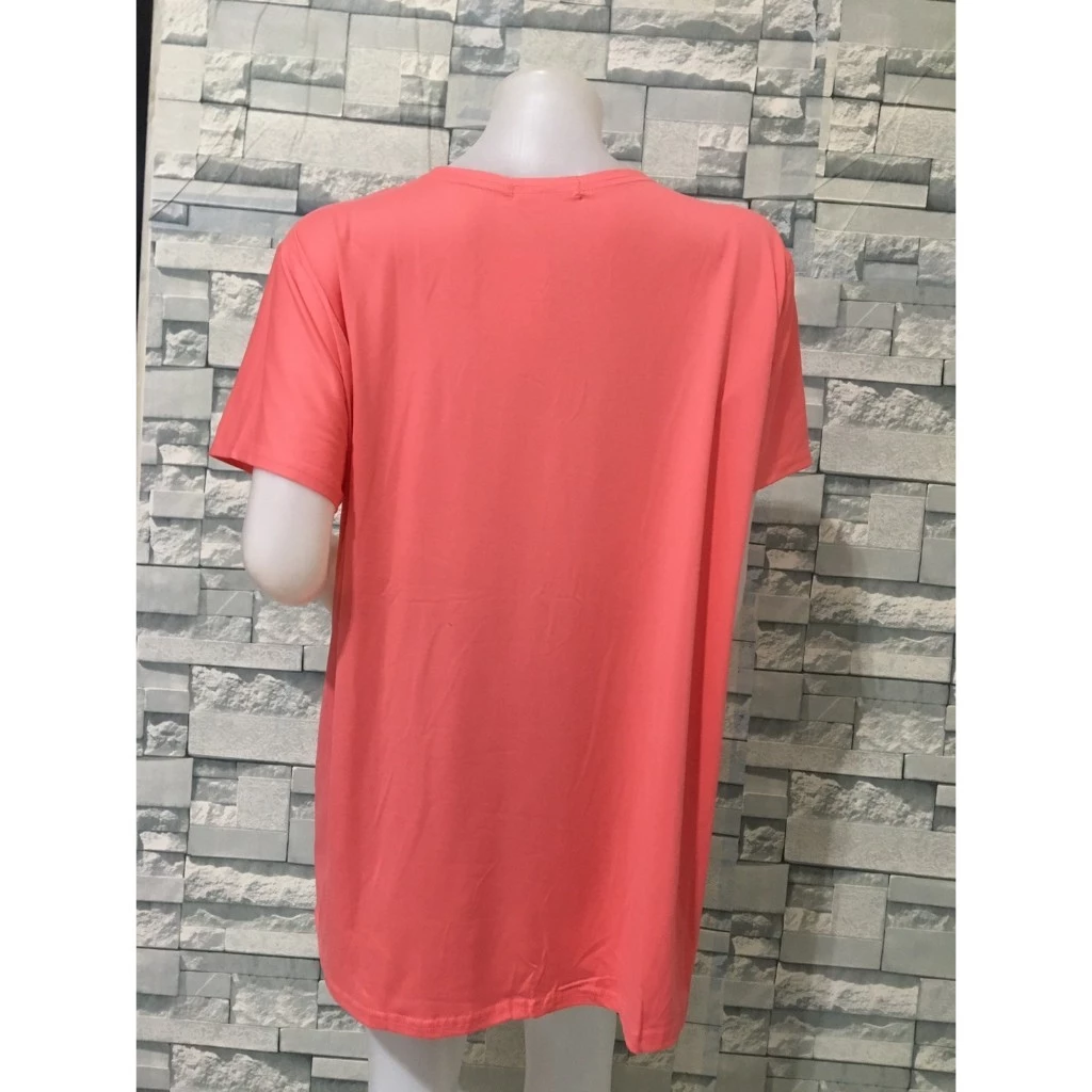เสื้อยืดสีพื้น ลายปักดอกตะวัน แขนสั้น ไซส์ใหญ่ รอบอก 48-50 นิ้ว รุ่น 1588 thumbnail 5