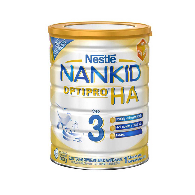 NESTLE NAN HA GROW 3 800G milk for toddlers aged 1 to 3 years.