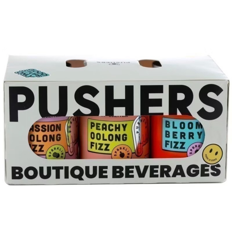 (จำนวน 6 กระป๋อง) พุชเชอร์สชาซ่าคละรส 230มล Pushers Boutique Beverages