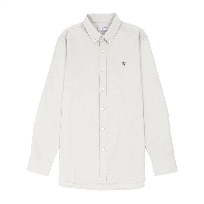 GIORDANO เสื้อเชิ้ตผู้ชายแขนยาว Men's Long Sleeve Oxford Shirt 01043093