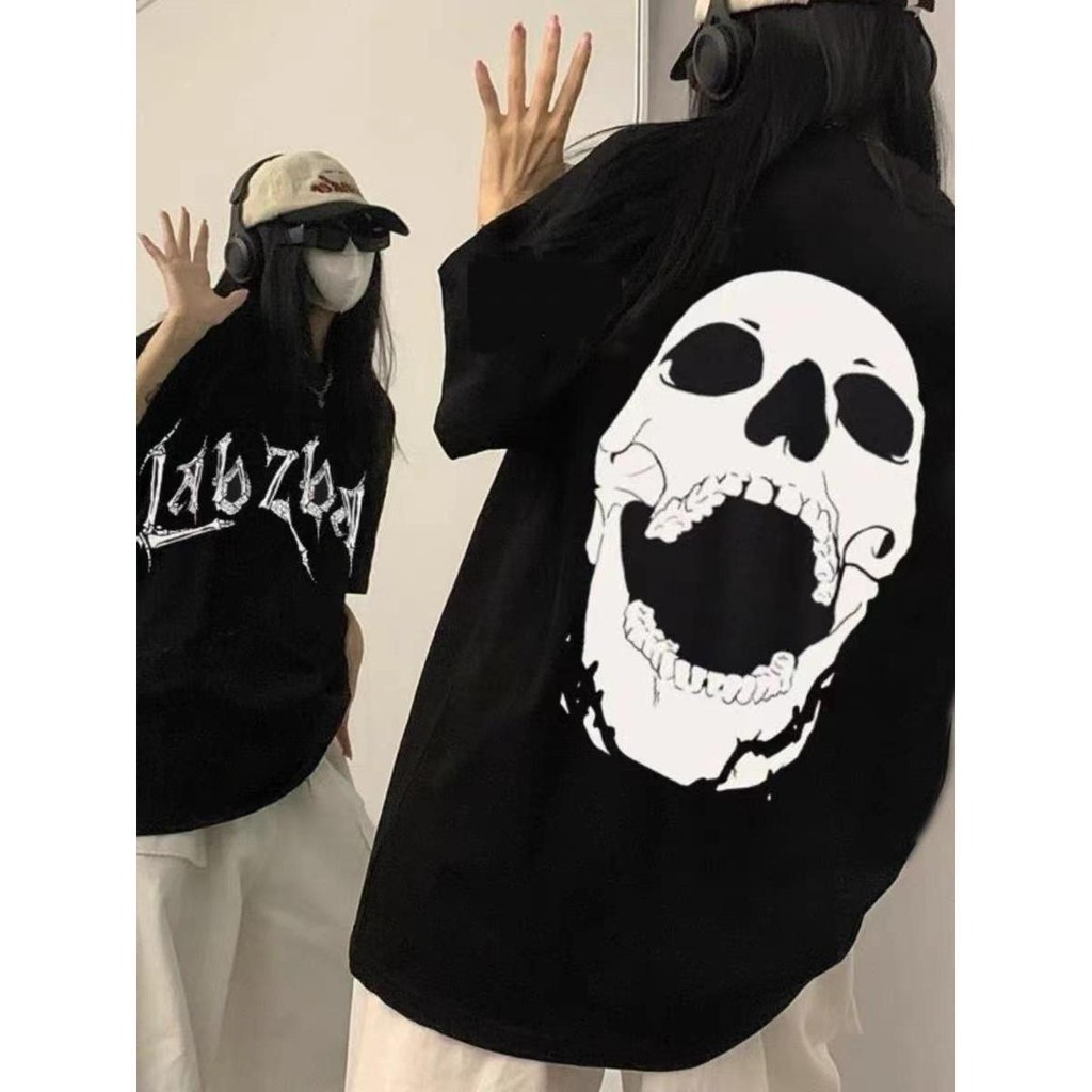 【UT】พร้อมส่ง!เสื้อยืดโอเวอร์ไซส์ ผ้าคอตตอน 100%สินค้าใหม่วันฮาโลวีน，คอกลม,สวมใส่สบาย