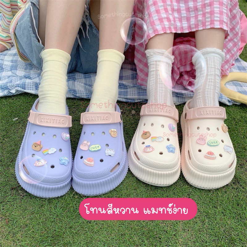 ส่งจากไทย 💗 จิบบิทตัวติดรองเท้าแบบเซต 10 ชิ้น เนื้อเงาวาว (no.44) รูปที่ 3