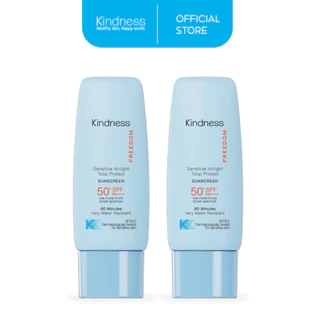 [แพ็คคู่] กันแดดสูตรกันน้ำ Kindness Freedom Sensitive Airlight Total Protect Sunscreen SPF 50+ PA++++ เนื้อน้ำนม