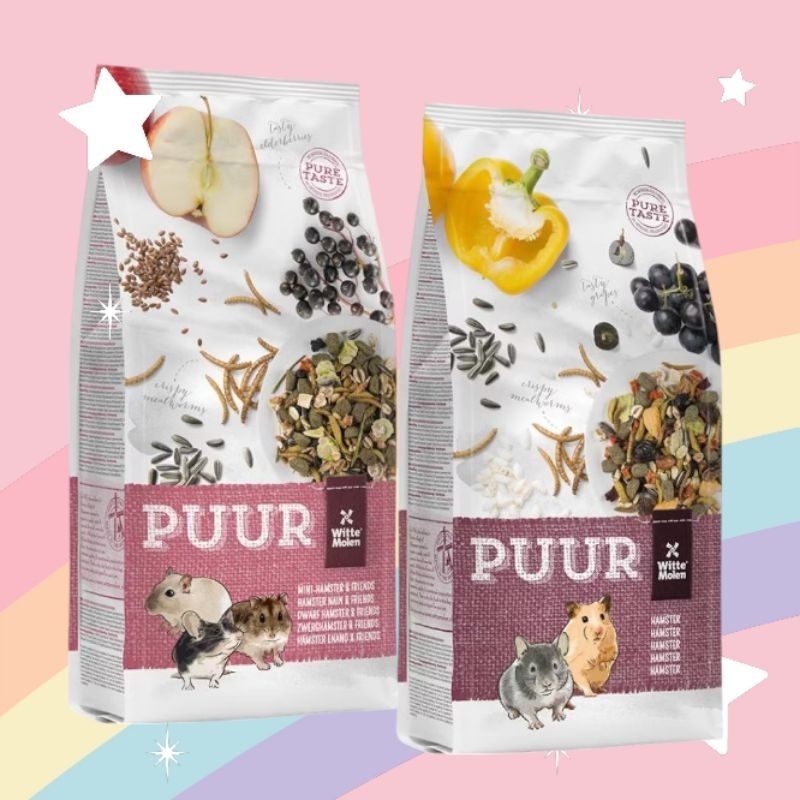 Puur Hamster 400g. อาหารเพียว อาหารหนูเเฮมสเตอร์ หนูไจเเอ้นท์