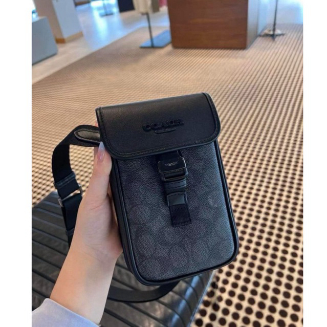 ✴️แท้ 💯% Coach Racer Phone Crossbody In Signature #CT885
