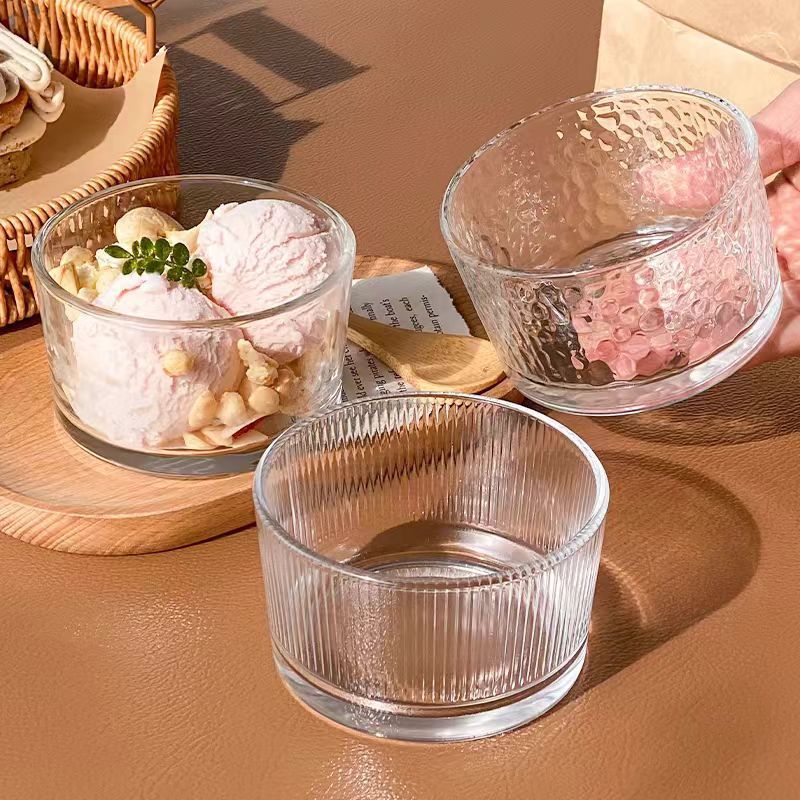 【พร้อมส่ง】แก้ว ถ้วยแก้ว จานผลไม้แก้ว ชามโยเกิร์ต ของว่างขนม 🍨ice cream - รูปที่ 5