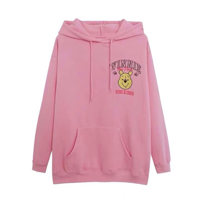 Pooh pink hoodie เสื้อฮู้ด Winnie the pooh งาน Disney แท้ (TS420)