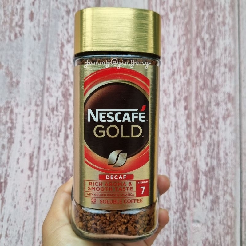 Nescafe Gold Decaf เนสกาแฟ ดีแคฟ ดีคาฟ กาแฟสกัดคาเฟอีนออก 97% (Rich&Smooth) ขนาด 100 กรัม