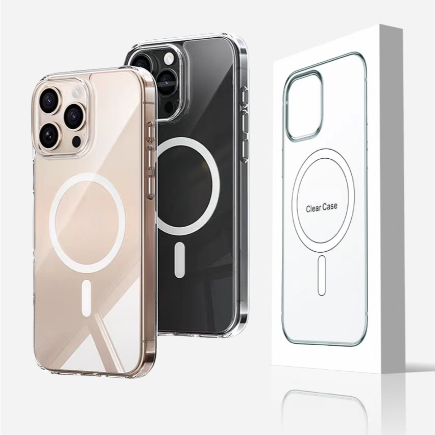 เคส เคสใส case for iphone ไอโฟน/13 11 14 15 12 16 pro max mini plus 7 8 plus xr xs maxse 2 3/เคสแม่เหล็ก/เคสชาร์จไร้สาย