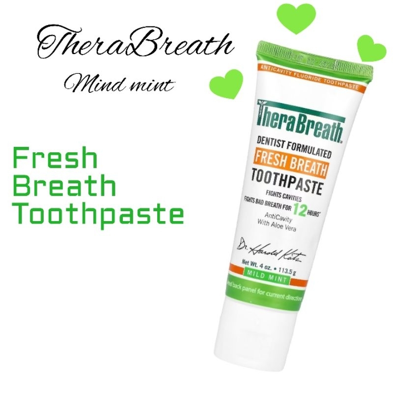 🇺🇸สินค้านำเข้าจาก USA🇺🇸 ยาสีฟัน​ Therabreath Fresh Breath Toothpaste mild mint