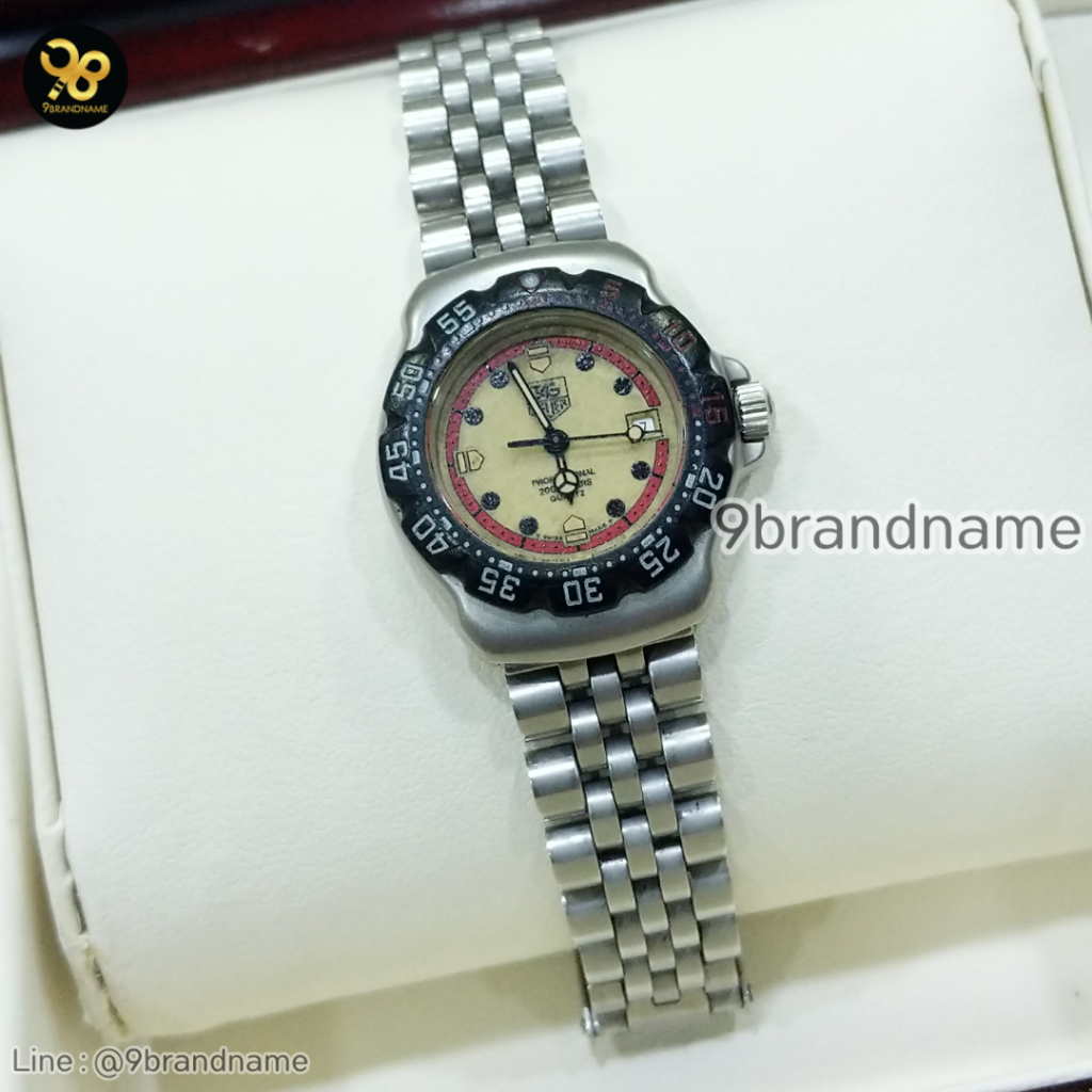 Tag Heuer Formula 1 WA1411 Date Light yellow Dial Quartz Ladies Watch มือสอง ก่อนสั่งซื้อทักแชทก่อนน