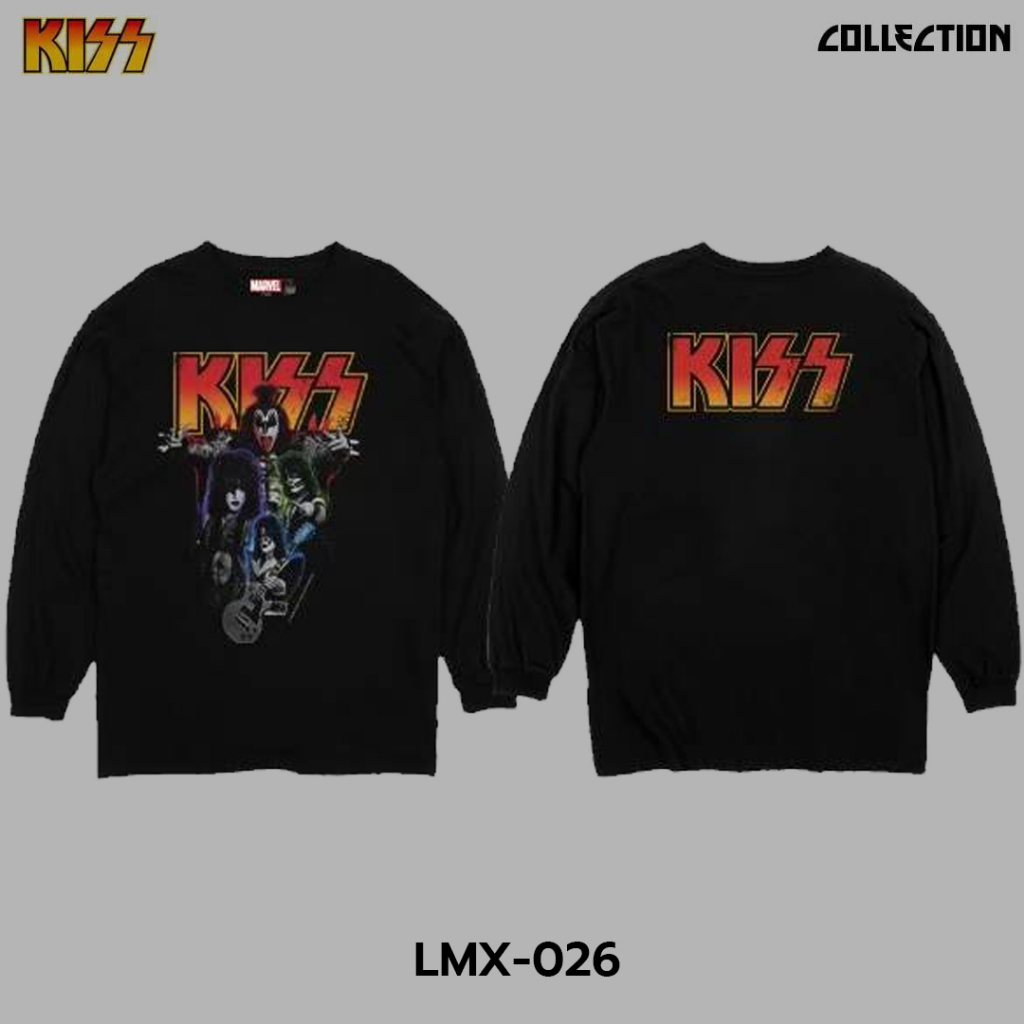 Power 7 Shop เสื้อยืดวง คิส แขนยาว ลิขสิทธ์แท้ KISS T-SHIRTS (LMX-026)