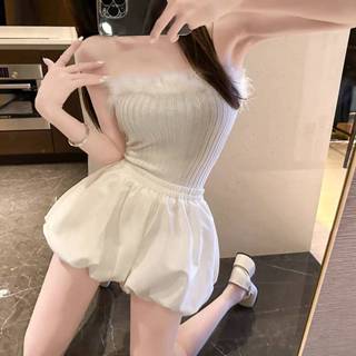 กางเกงทรงกระโปรงบอลลูน ขาสั้น (ทรงกางเกง) 