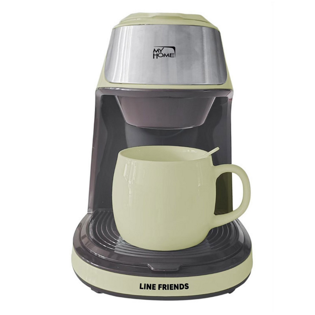 My Home เครื่องชงกาแฟแบบดริป LINE FRIENDS รุ่น CF002 - สีเบจ กำลังไฟ 450 วัตต์