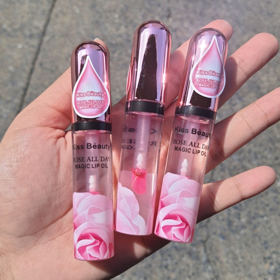 ลิปออยดอกไม้ บำรุงริมฝีปาก สีสวยอมชมพู 70344-03 (1แท่ง)