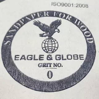 ขัดไม้ เบอร์ 0 - 5 กระดาษทราย (จำนวน 1 แผ่น) ตรานกอินทรีย์ EAGLE & GLOBE ถูไม้ ขัดเรียบ