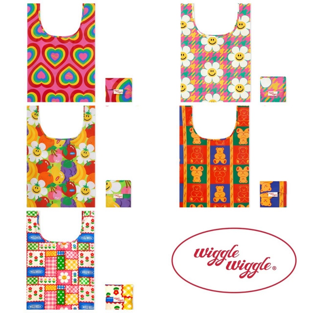 [พร้อมส่งในไทย] ถุงผ้า Wiggle Wiggle Picnic Bag กระเป๋าผ้า สีสันสดใส ของแท้ 100% นำเข้าจากเกาหลี