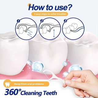ไหมขัดฟัน​ 50ชิ้น / กล่อง ใช้ขัดฟัน เขี่ยเศษอาหารตามซอกฟัน อุปกรณ์ทำความสะอาดช่องปาก