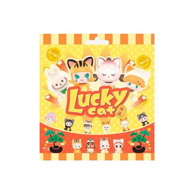 (Live/วีดิโอลด100฿) ซองสุ่ม(1ซองใหญ่มี5จุ่ม) POP BEAN Lucky Cat Series : POP MART