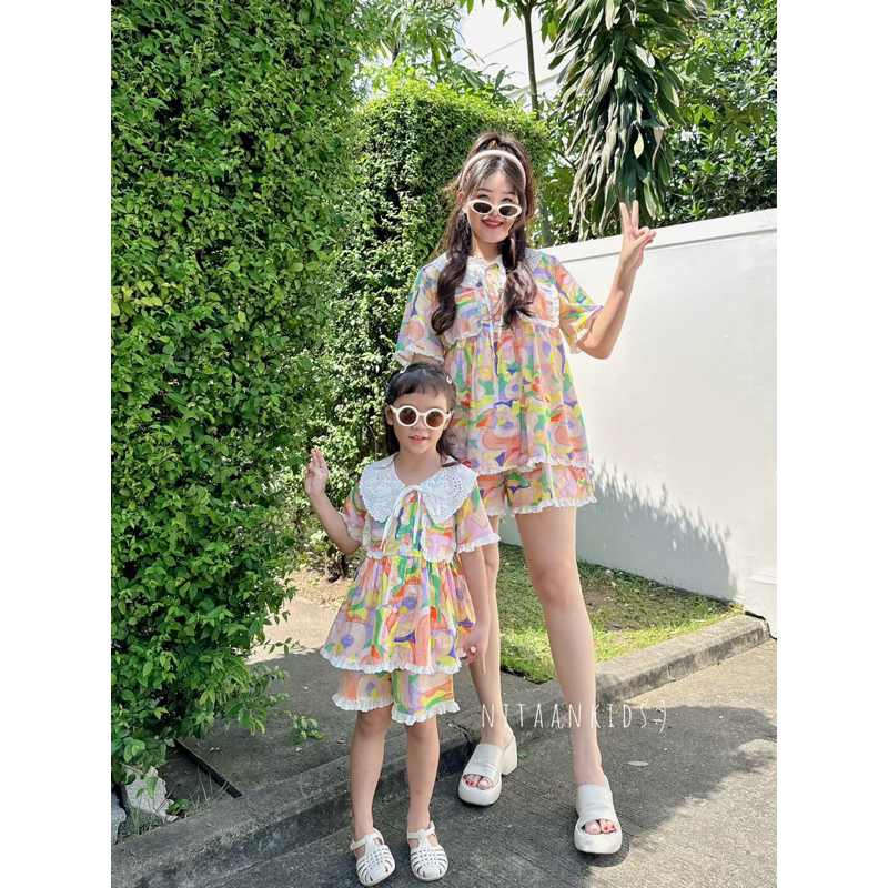 NITAANKIDS (เซ็ตแม่ 1 ชุด) BELLE SET  ️ เบลล์เซ็ต ราคา ถูกที่สุด ดีลบีเคเค แกลเลอรีภาพที่ 3