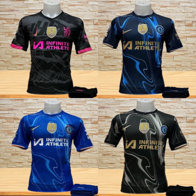 ฟุตบอลผู้ใหญ่เชลซี เสื้อพร้อมกางเกงล่าสุดพร้อมส่ง size m l XL 3xl ชุดกีฬา