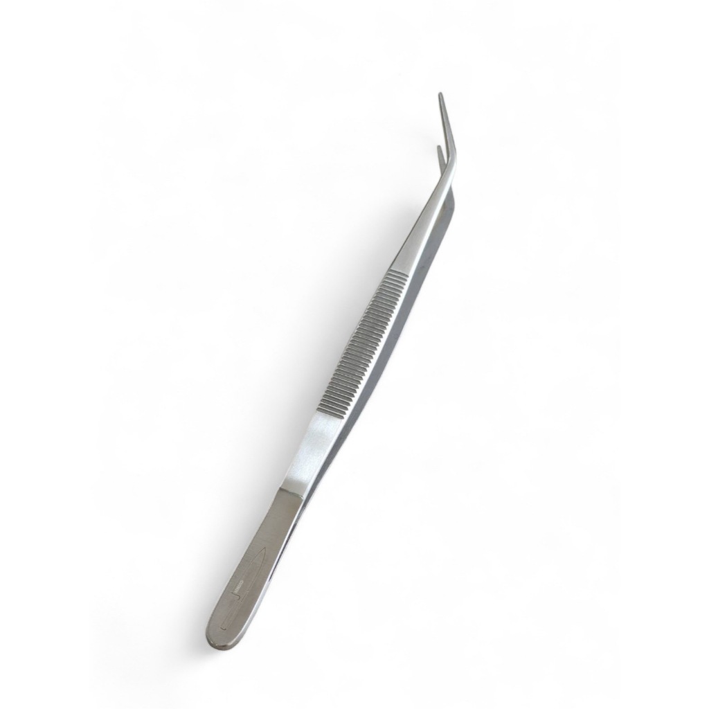 Tweezer 20 cm. Angled Silver (ที่คีบตกแต่งจาน)