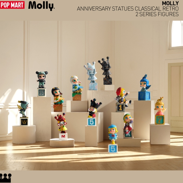 MOLLY Anniversary Statues Classical Retro 2 แบบเช็คการ์ด [พร้อมส่ง]