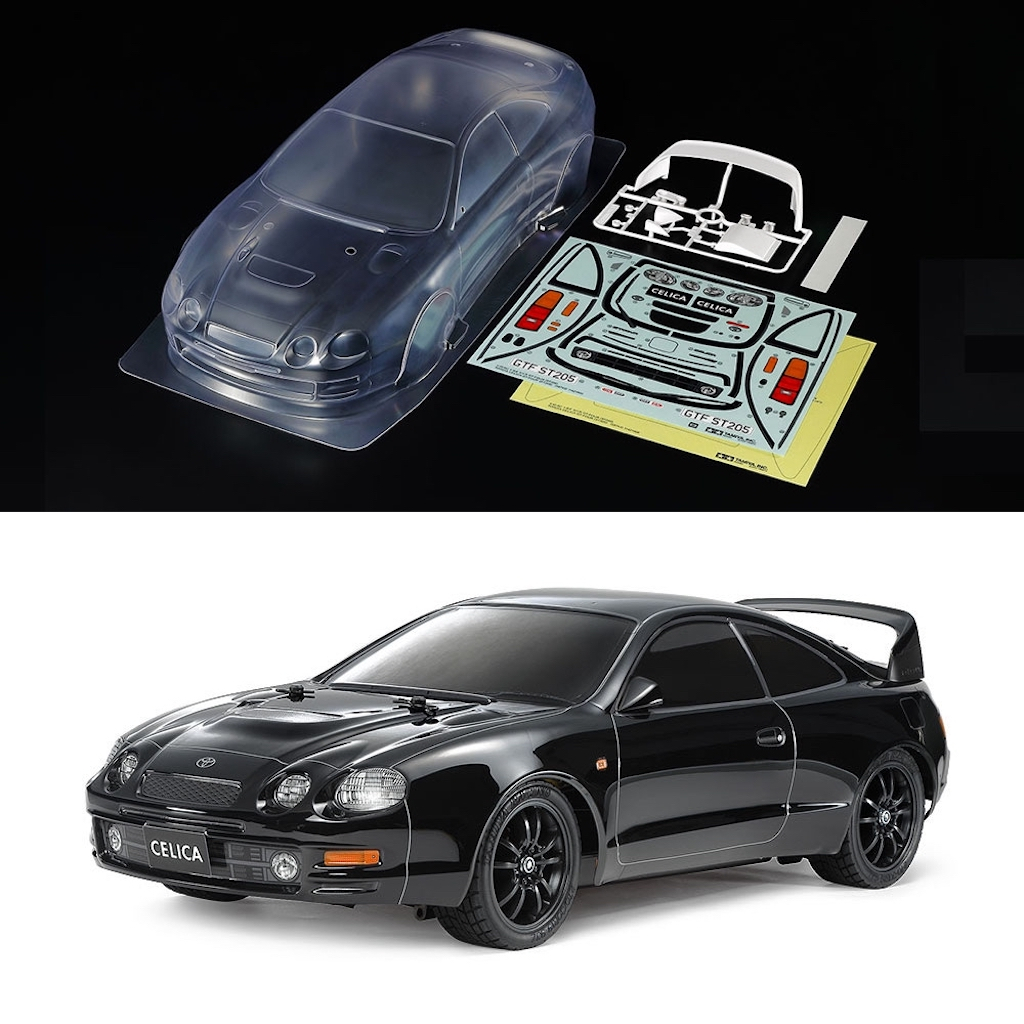 💥New💥 TAMIYA 51750 บอดี้ TOYOTA CELICA GT-FOUR (ST205) ยังไม่ได้ทำสีแต่ตัดซุ้มล้อและเจาะรูสำหรับ TT มาแล้วจากโรงงาน