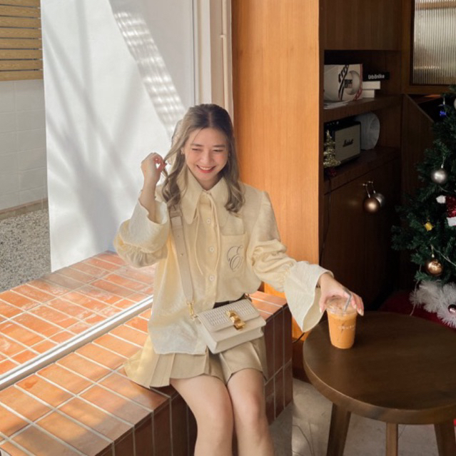 top015 💓🦋 long holiday 🎄🧸 bubble 🫧 เสื้อหูกระต่ายแขนยาว