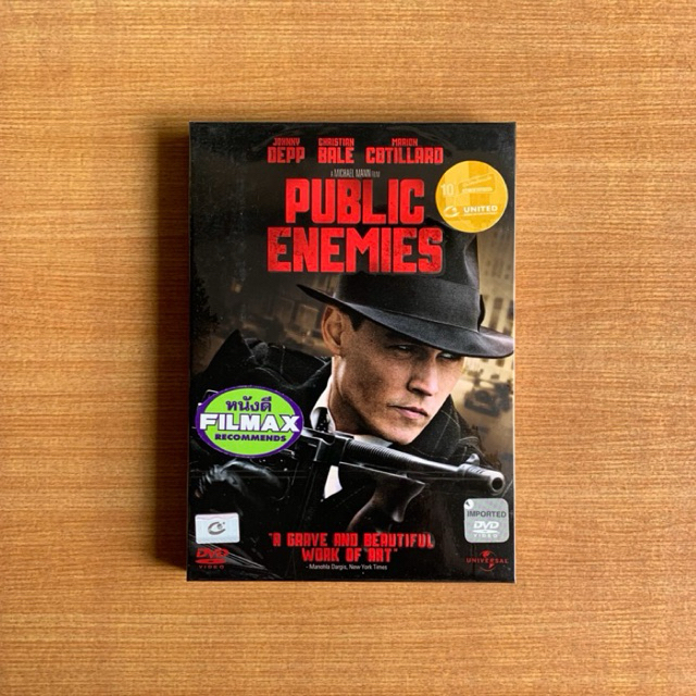 DVD : Public Enemies (2009) วีรบุรุษปล้นสะท้านเมือง [มือ 1 ปกสวม] Johnny Depp / ดีวีดี หนัง แผ่นแท้ 