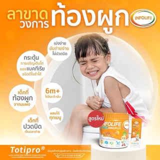 Infolife Fiber Immuplus ไฟเบอร์เด็ก ใยอาหารพรีไบโอติก แก้ท้องผูกเด็ก ดีท็อคซ์ ปรับสมดุลลำไส้ ปลอดภัย ไม่ใช่ยาถ่าย