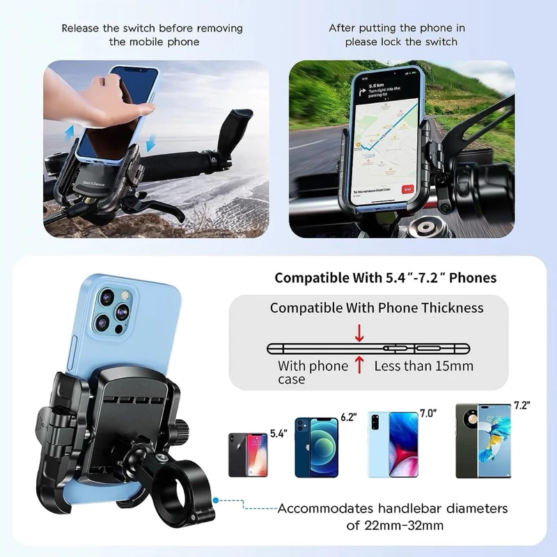 ที่จับมือถือมอเตอร์ไซค์ MOTOTEC QD Series thumbnail 10