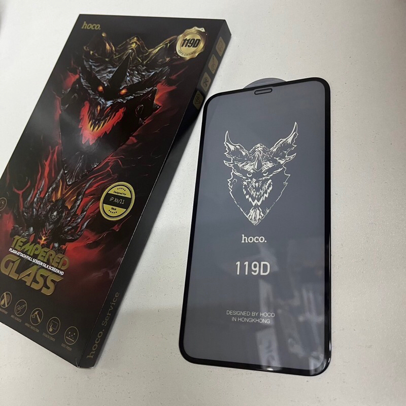 ฟิล์มกระจก HOCO 119D เต็มจอลงขอบโค้ง สำหรับ iPhone